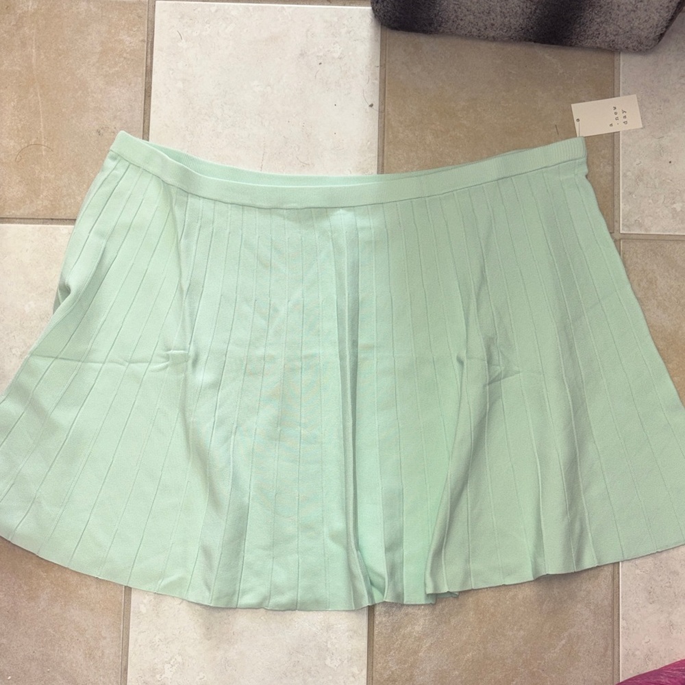 5/$10 a new day Light Green Skater Skirt